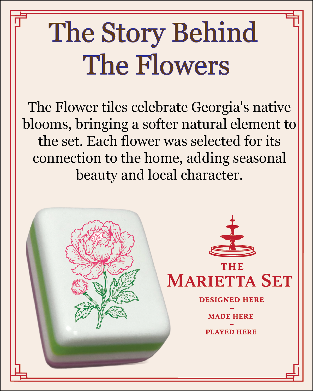 The Marietta Set - Mahjong Tiles