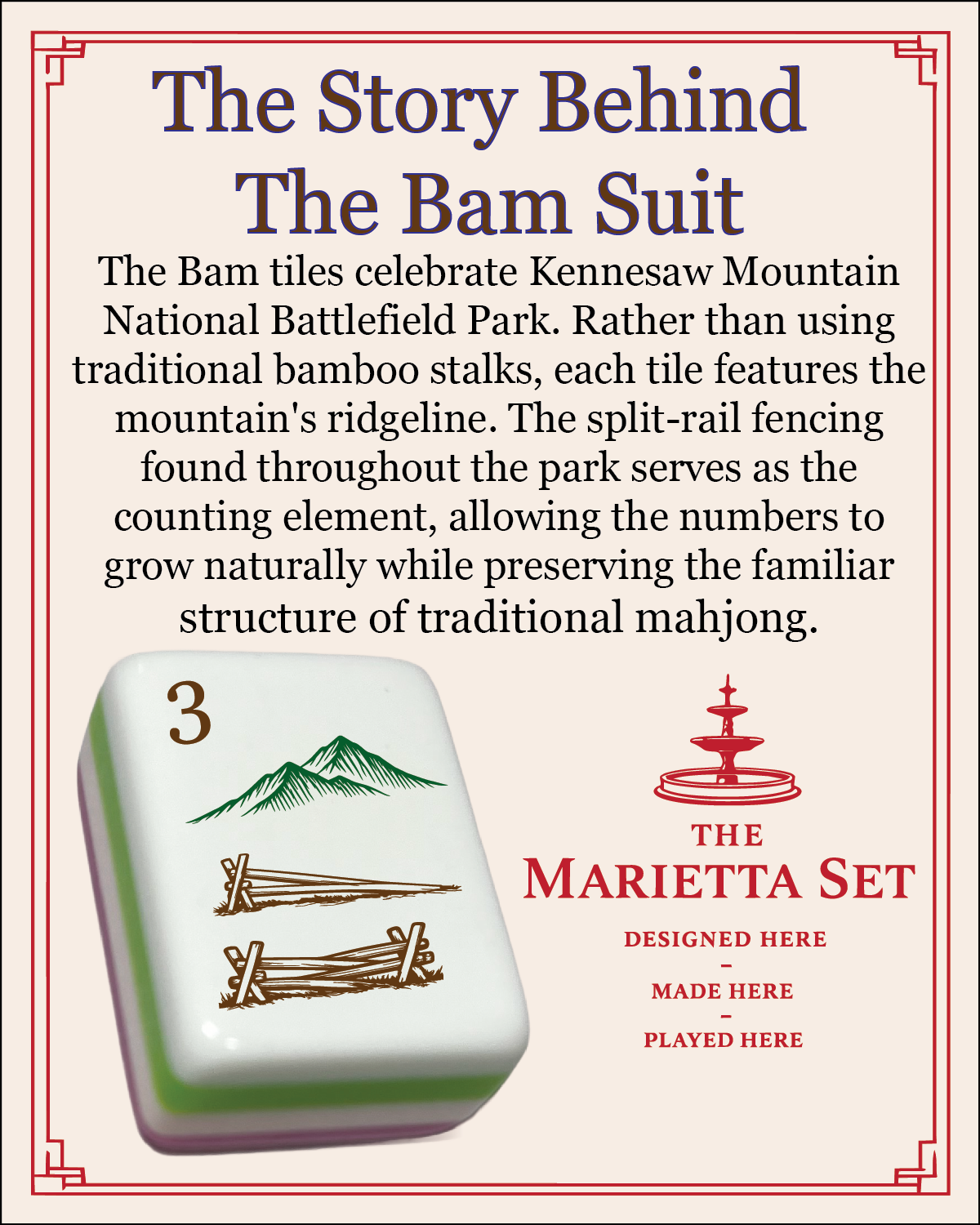 The Marietta Set - Mahjong Tiles