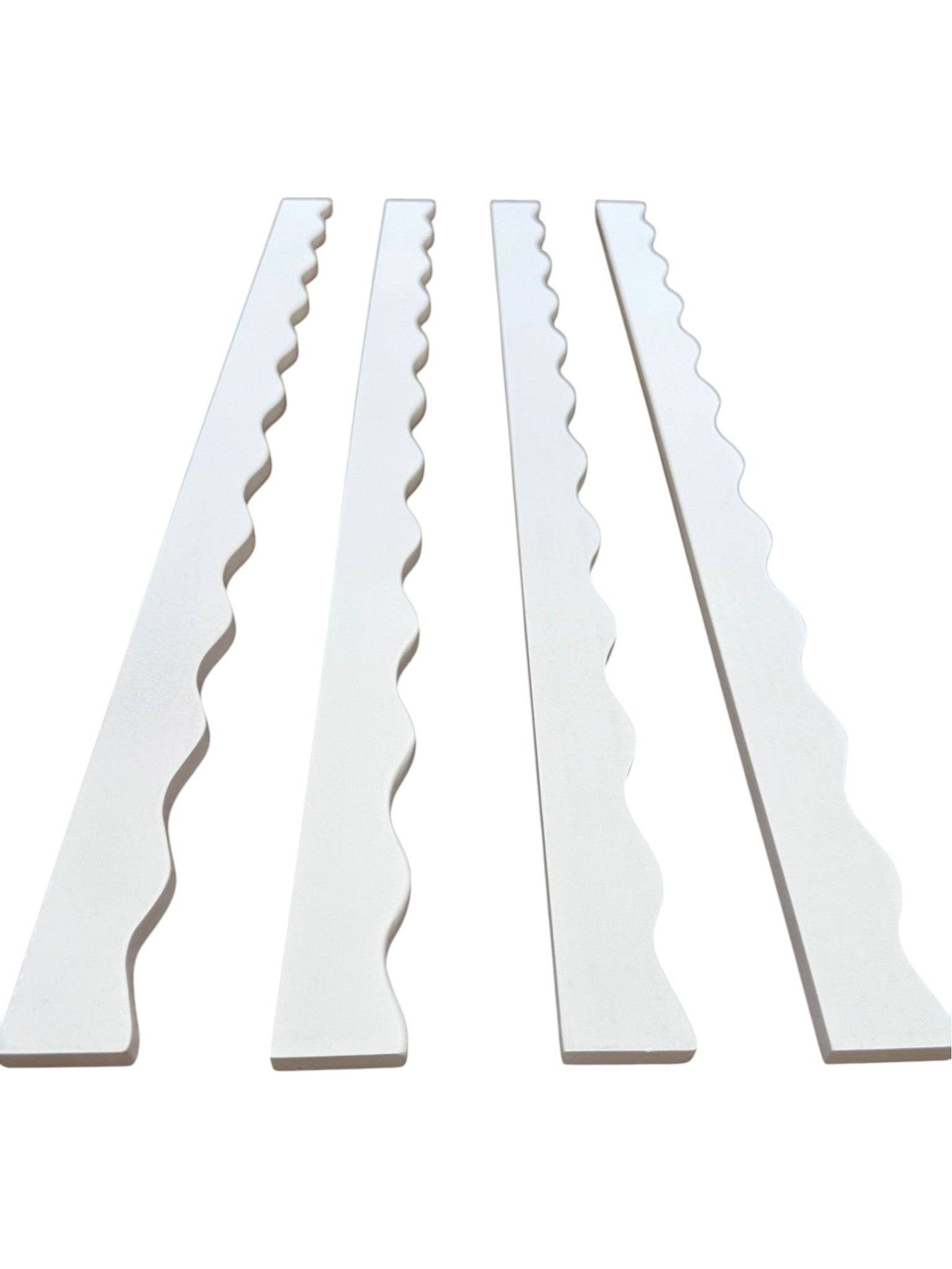 White Wavy Mahjong Rack Pusher Set