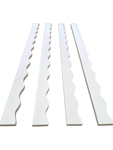 White Wavy Mahjong Rack Pusher Set