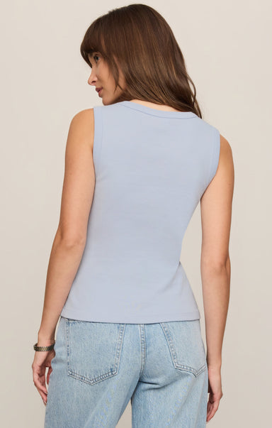 Z Supply Ellie V-Neck Tank in Skyline