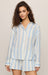 Z Supply The Perfect Striped Button Up in Skyline