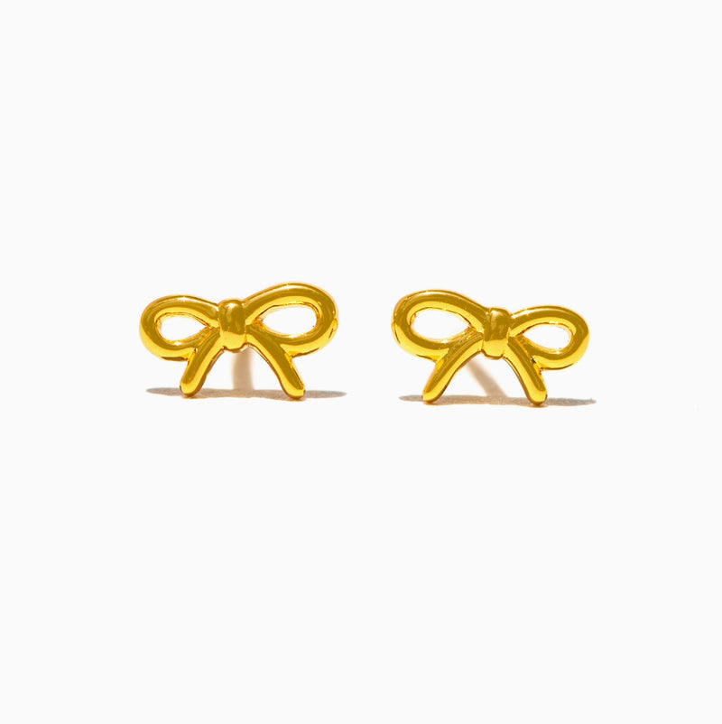 Lil Bow Studs - Gold