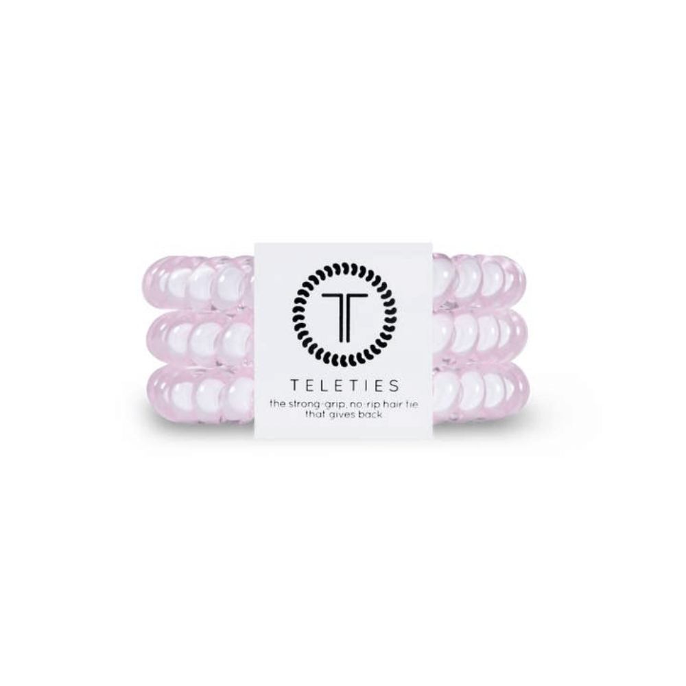 Teleties Rose Water Pink Small Spiral Hair Ties