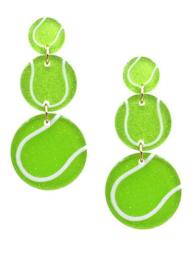 Tennis Acrylic 3-Drop Post Earring