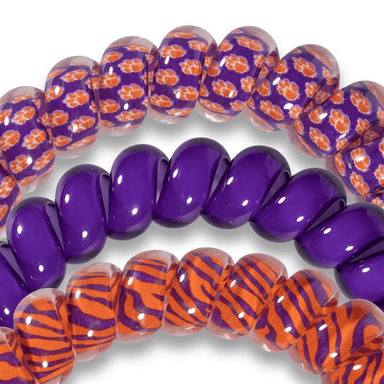 Teleties Clemson University Large Hair Ties 3pk