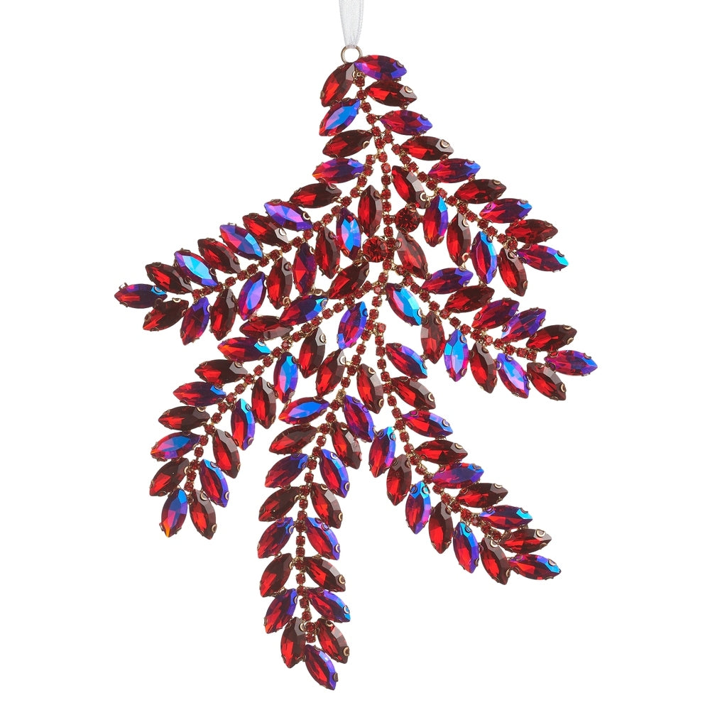 7" Red Jewel Pine Ornament