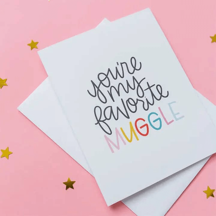 Harry Potter Inspired Love Card - You're My Favorite Muggle