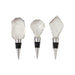 Crystal Bottle Stopper with Zinc Alloy Base, 3 Styles