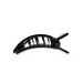 Teleties Square Flat Hair Clip Small - Jet Black