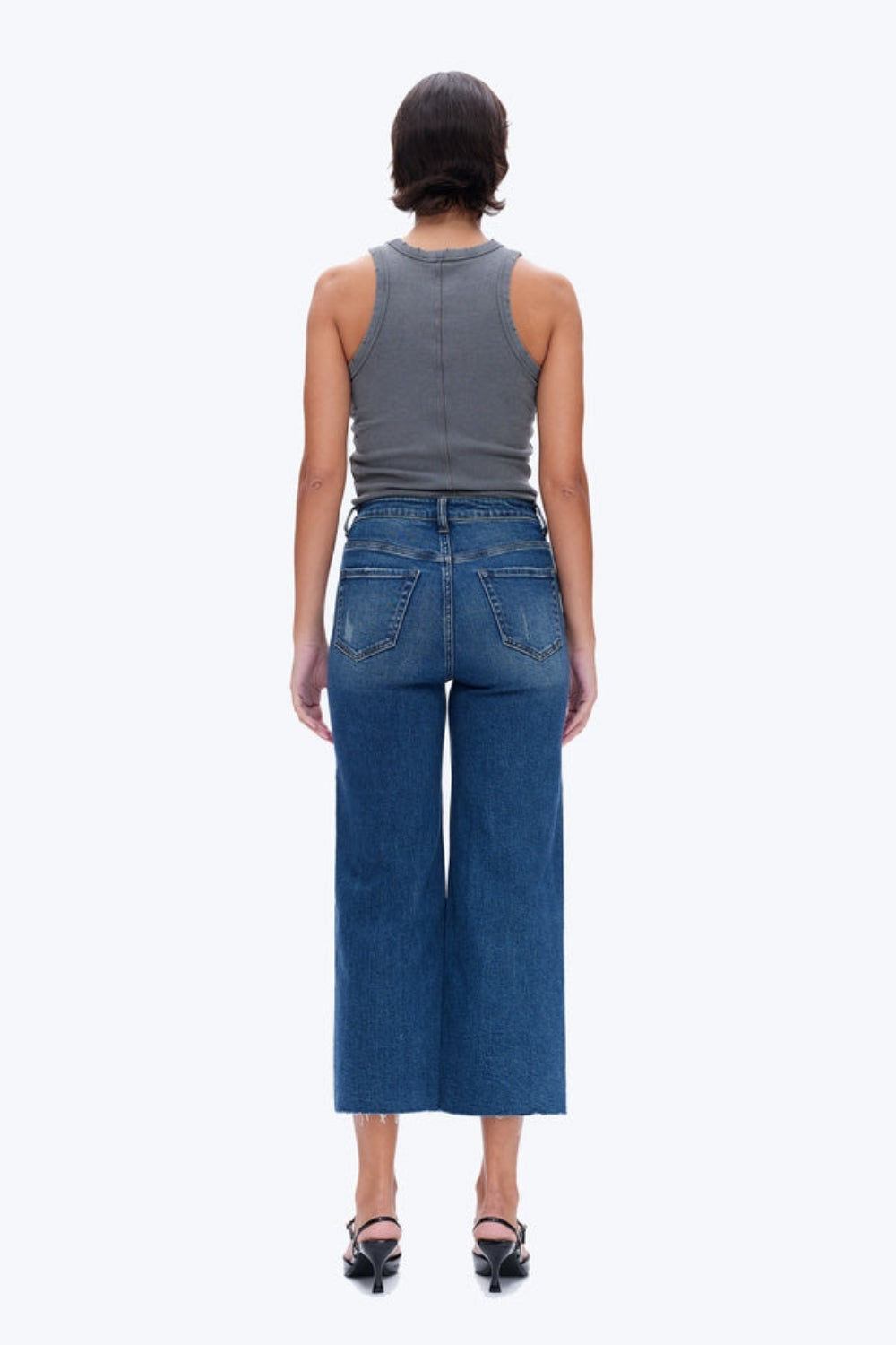 High Rise Wide Leg Denim Jeans