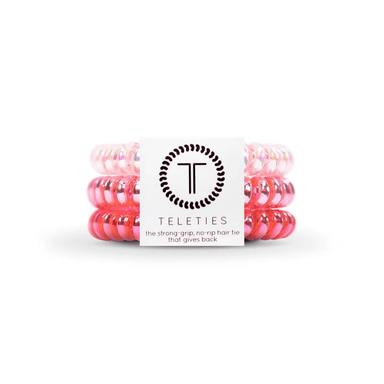 Teleties Think Pink Small Spiral Hair Ties