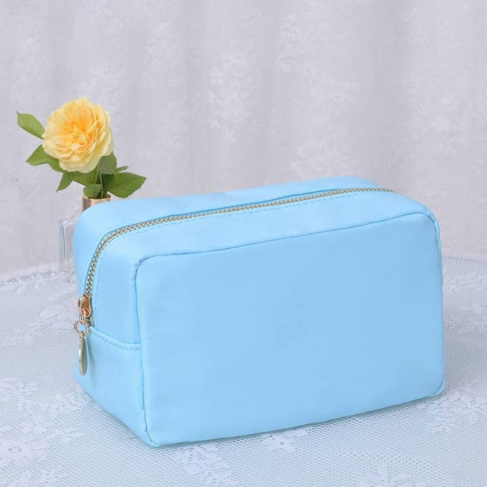 Emma Round Zippered Cosmetic Pouch Bag