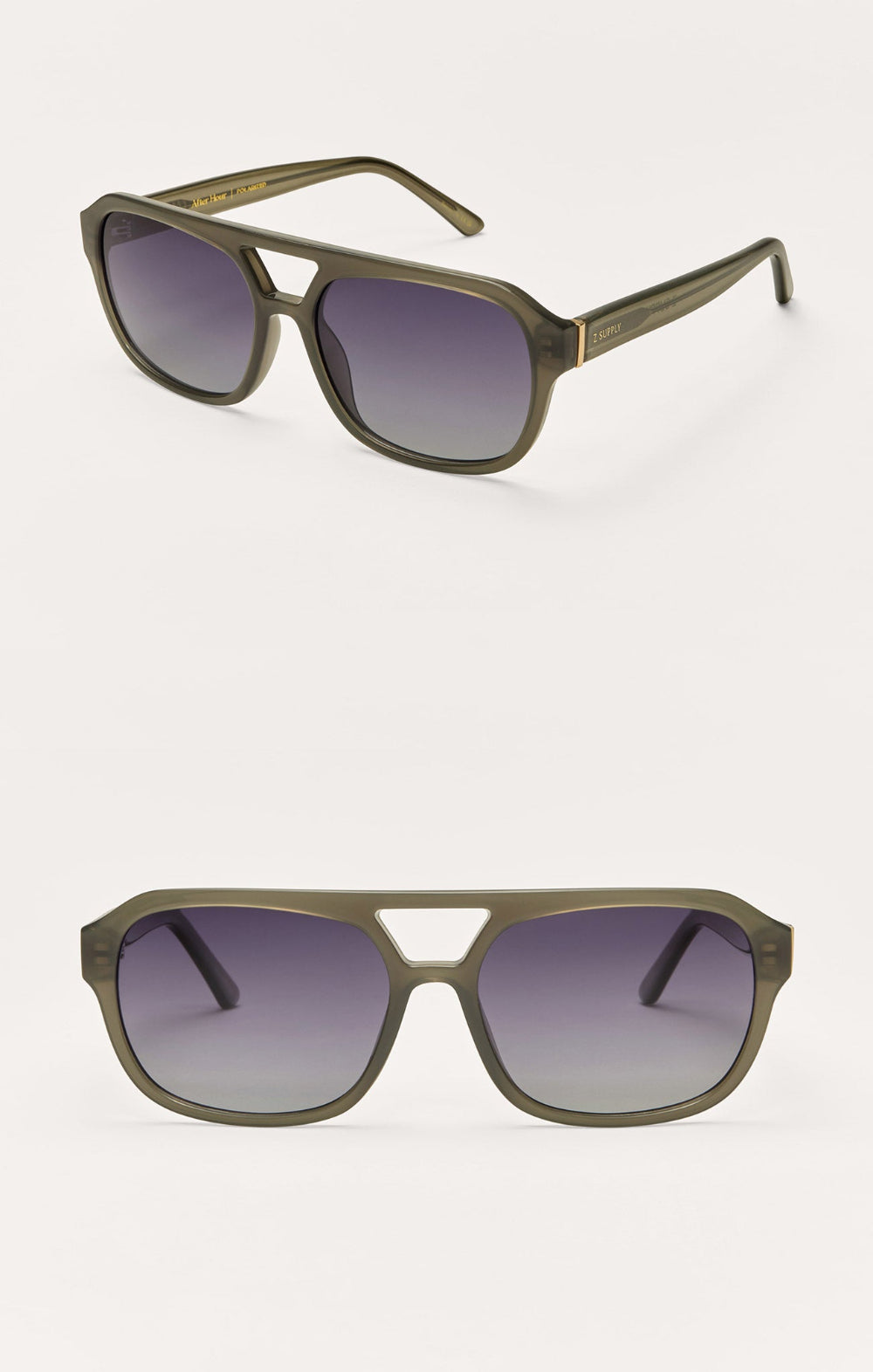 Sunglasses After Hour Olive Polarized Gradient