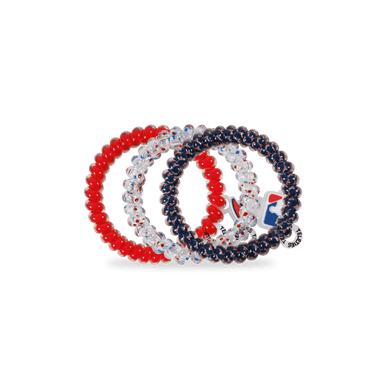 Teleties Atlanta Braves Small Hair Ties – Red & Blue (Official MLB)