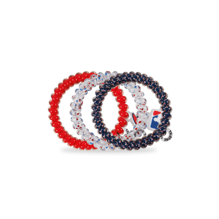 Teleties Atlanta Braves Small Hair Ties – Red & Blue (Official MLB)