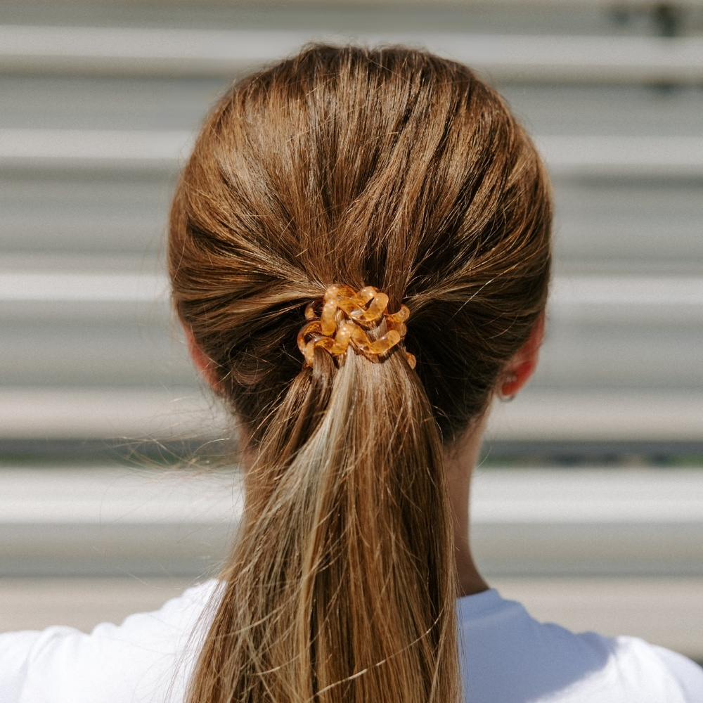 Teleties Spiral Hair Coils Large - Go Tigers! Hair Ties