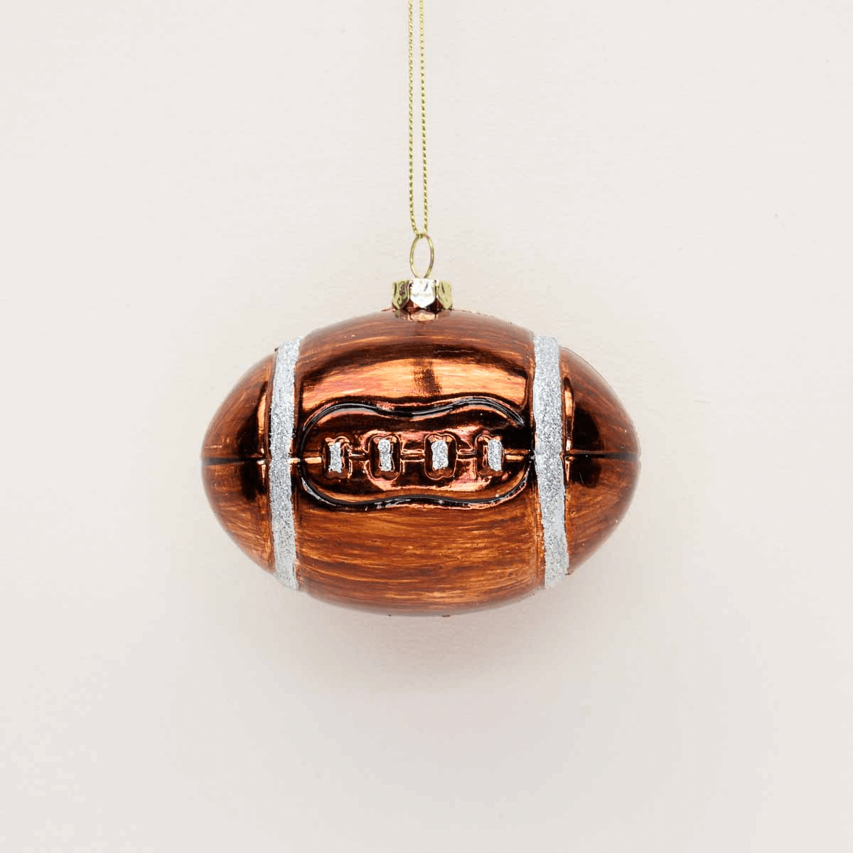 Football Ornament Brown/White