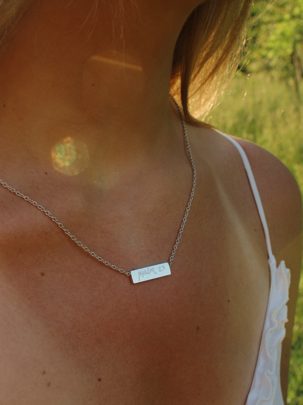 Psalm 23 Necklace - Silver