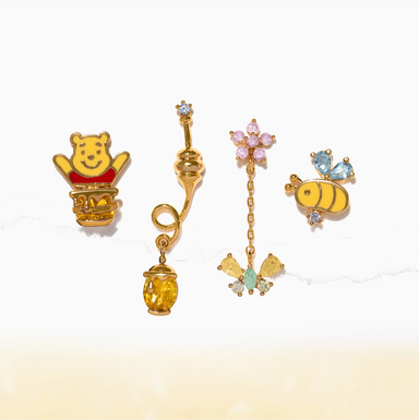 Disney Silly Old Bear Earring Set - Gold