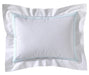 Adult Boudoir Pillow Covers Hem Stitch & Percale Trim - Aqua