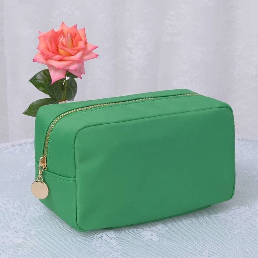 Emma Round Zippered Cosmetic Pouch Bag
