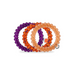 Teleties Spiral Hair Coils Large - Go Tigers! Hair Ties