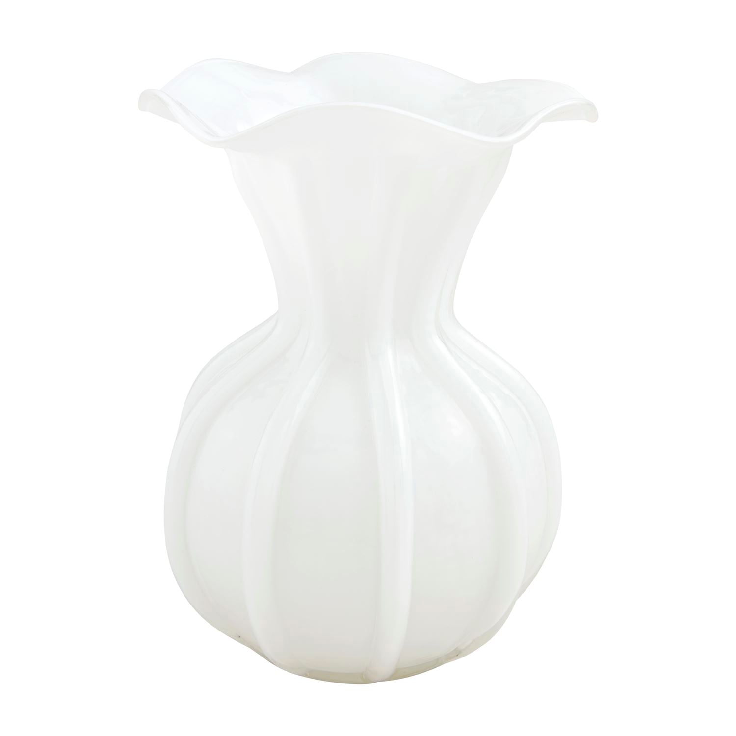 Mudpie Large Ruffled Glass Vases