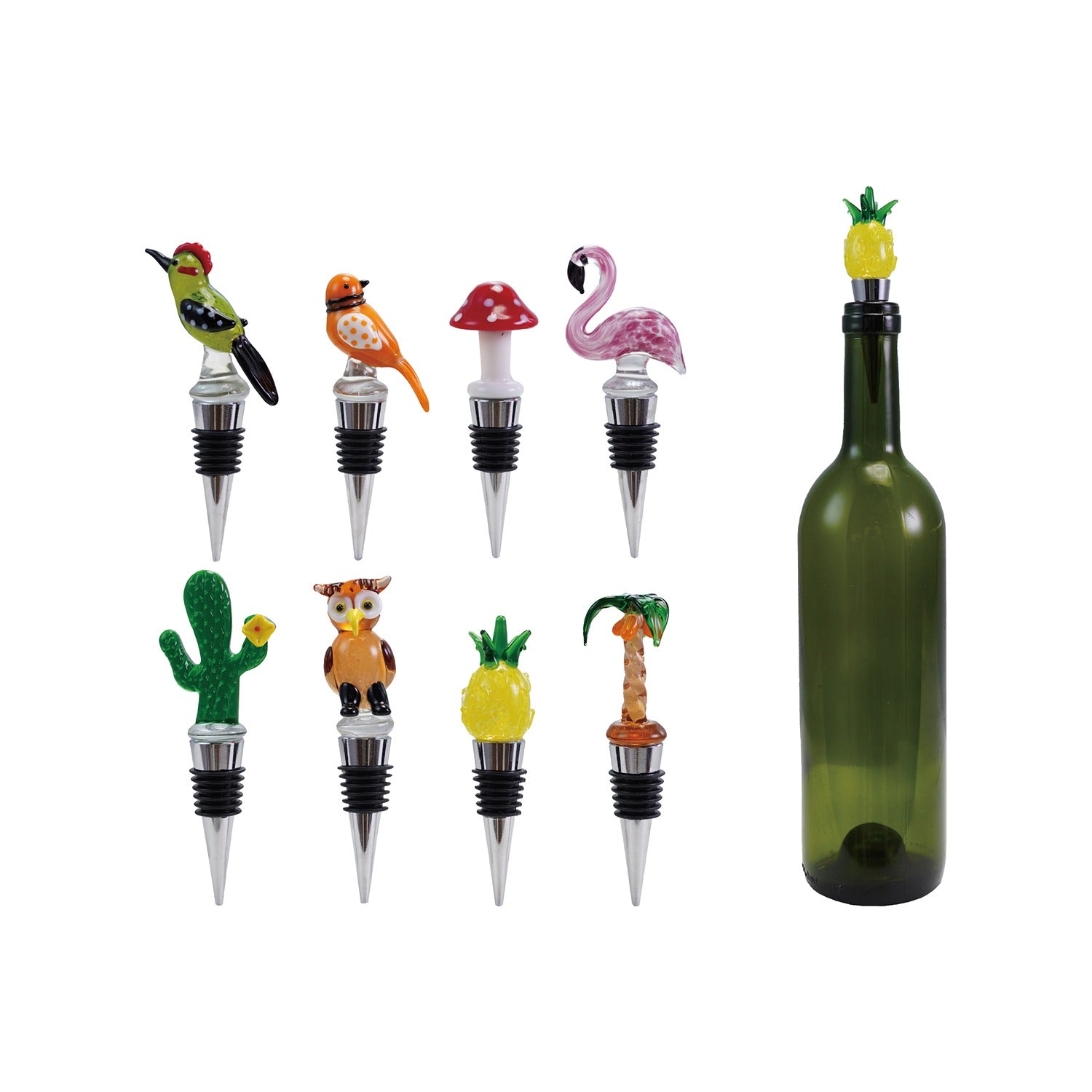 Glass Figure Wine Stopper