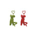 Enameled Cast Iron Mouse with Heart Shaped Place Card/Photo Holder, 2 Colors