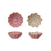 Decorative Stoneware Dish w/ Hand-Painted Dots & Electroplating, 2 Styles