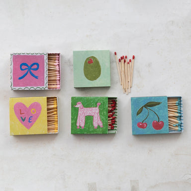 Safety Matches in Embossed Matchbox with Image, 5 Styles