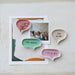 Stoneware Speech Balloon Shaped Dish with Words, 4 Styles