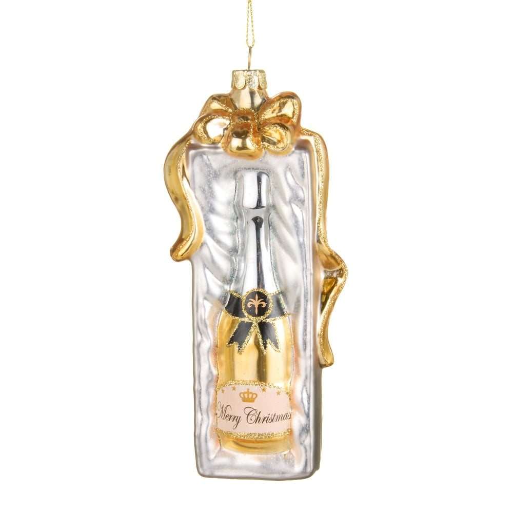 6" Champagne Gift Ornament