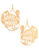 Thanksgiving Turkey Fili Earring Gold