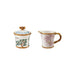 Hand-Painted Stoneware Sugar Pot Set of 2