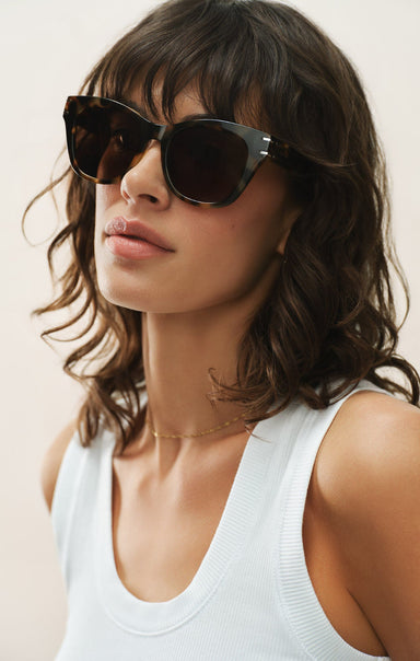 Sunglasses Front Row - Brown Tortoise Brown