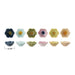 Stoneware Flower Shaped Bowl, Reactive Glaze, 6 Colors