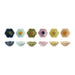 Stoneware Flower Shaped Bowl, Reactive Glaze, 6 Colors