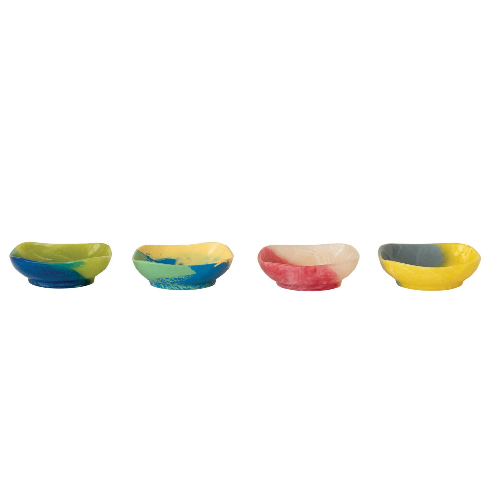Marbled Resin Dish, 4 Colors