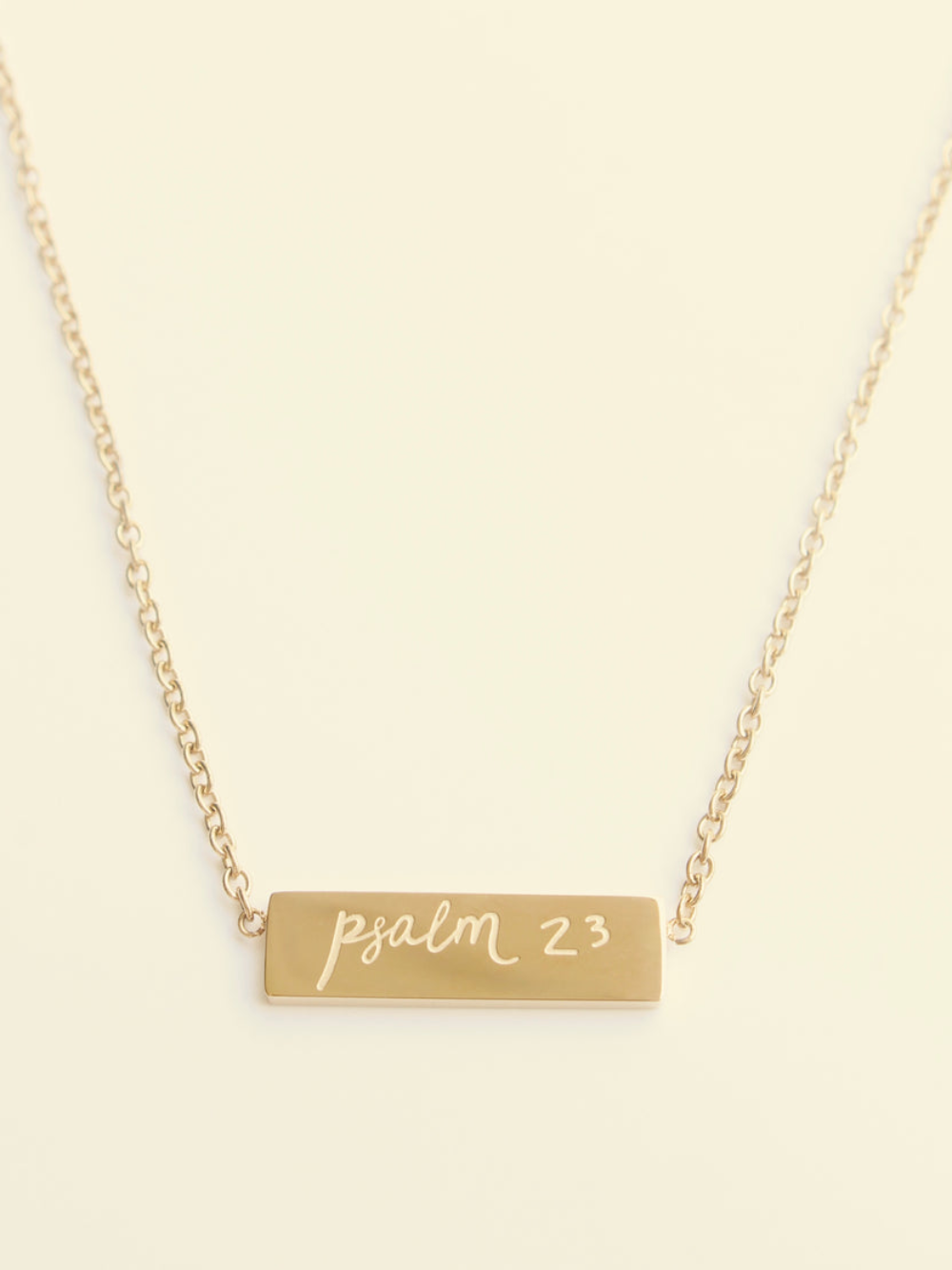 Psalm 23 Necklace - Gold