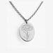 Silver Birth Flower Necklace - January Carnation