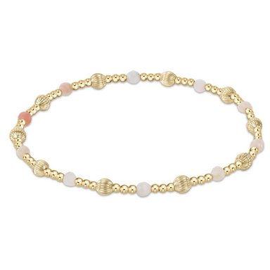 ENewton 4mm Pink Opal Gold Dignity Sincerity Bracelet