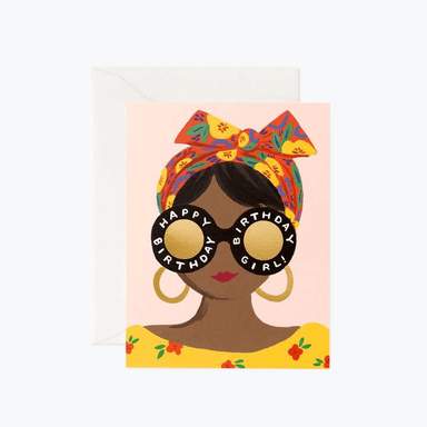 Rifle Paper Co Scarf Birthday Girl Card