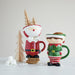 Hand-Painted Ceramic Elf Shaped Mug & Stackable Bowl, Set of 2