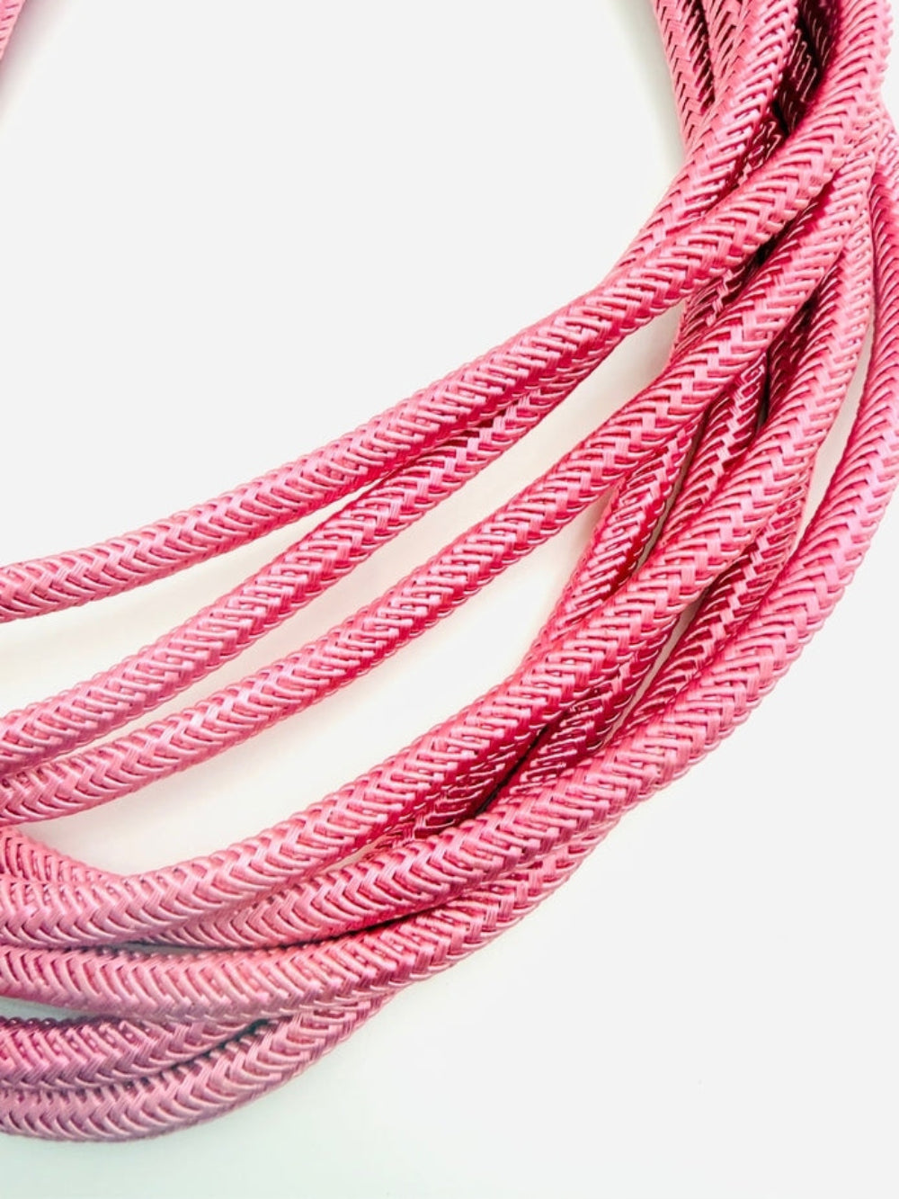 Baby Pink Slub 8 Strand Necklace