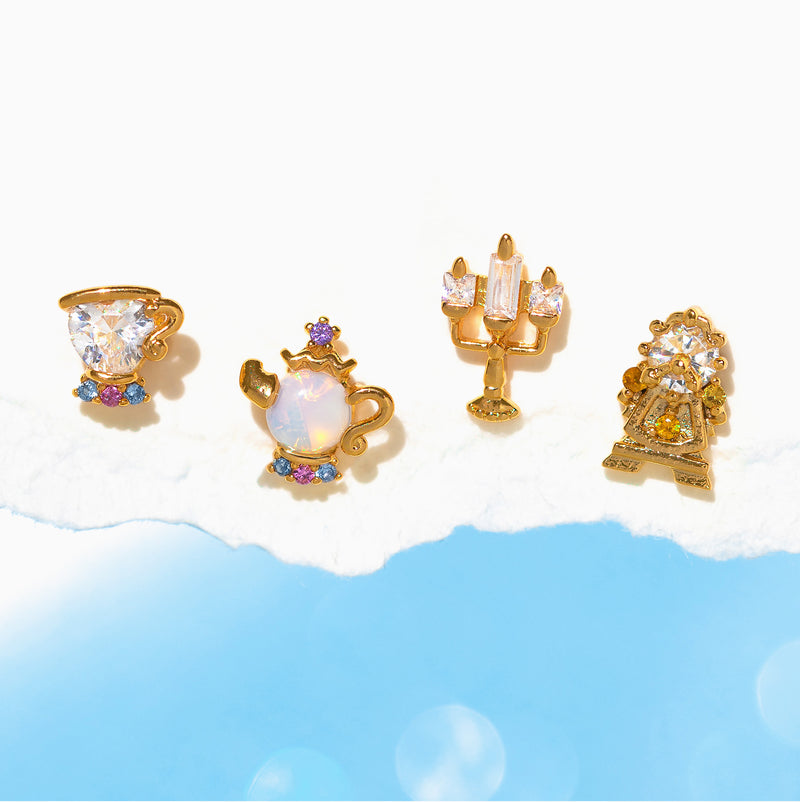 Disney Princess Be Our Guest Earring Set - Gold