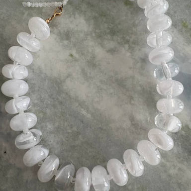 The Emily Candy Bead Necklace - White