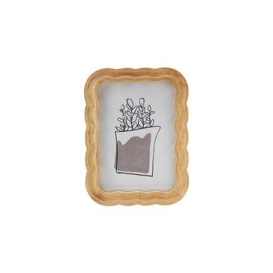 Rubberwood Scalloped Photo Frame 5" x 7"