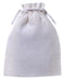 Lingerie Bag Drawstring Linen - White